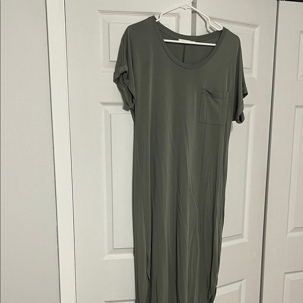 Lush Olive Green T-Shirt Dress